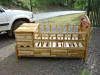 tropical hardwood teak crib convertible to youth bed